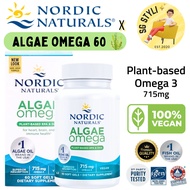 💯Nordic Naturals Algae Omega-3 EPA DHA 715mg 60/120 Softgels Vegans Plant-based *2 Days Delivery*