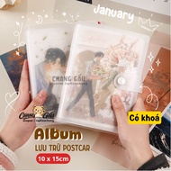 A6 size photo postcard storage album (10 x 15cm) with lock - A6 size photo album with lock