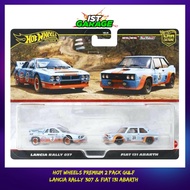 Hot Wheels Premium 2 Pack Gulf Lancia Rally 307 & Fiat 131 Abarth