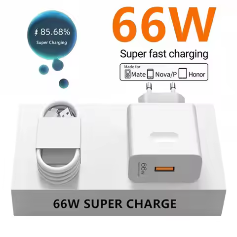 6A 66W EU Super Fast Charger For Huawei Mate 40 50 60 P40 P50 P60 Nova Honor 70 80 90 100 X7b X8b X9