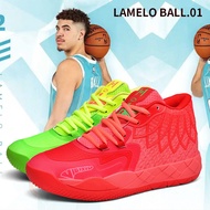 MB01 Ramelo Basketball Shoes รองเท้าบาสเก็ตบอลแบบสวมสูงถึงกลางน่อง รองเท้ากีฬาสำหรับผู้ชายและผู้หญิง