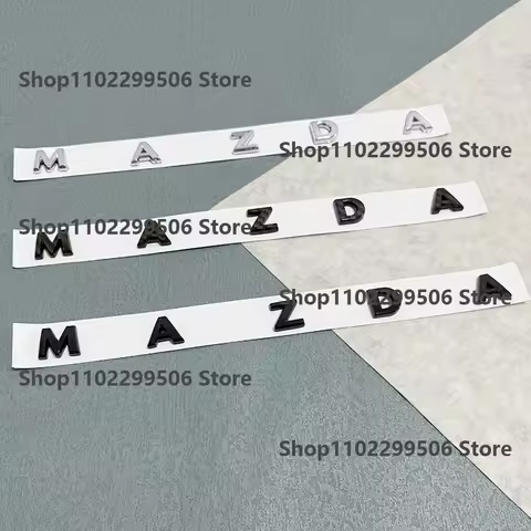 MAZDA EZ-6 Black carbon Chrome Car Rear Trunk Badge Replacement Stickerr For Mazda EZ6 Rear Trunk Ta