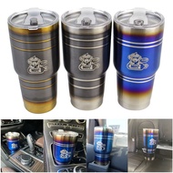 【ITSOK】NOS Stainless Steel Car Water Bottle With Lid Auto Fall-Resistant Thermos Vacuum Cup Aluminum