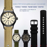 ชุด TIMEX Expedtionary T49905 T49963พร้อมสายรัดสำหรับผู้ชาย20มม. เหมาะสำหรับเล่นกีฬากลางแจ้งนาฬิกาข้อมือสายผ้าแคนวาสไนลอน