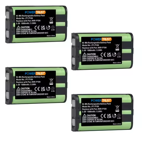 HHR-P104 3.6V1000mAh NIMH AAA Cordless Phone Battery for Panasonic HHRP104 Replacement Battery