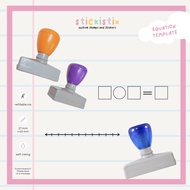 Equation Template & Number Line Stamp(s) | Mathematics | 27x63mm | Rectangle