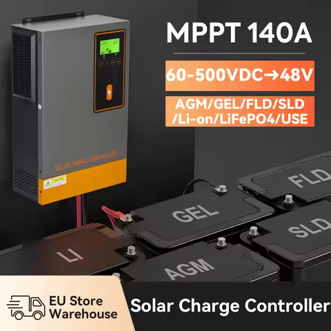 PowMr 140A 48V MPPT Solar Charge Controller 140Amp Solar Regulator Max PV Input 500V For 48V Lead-Ac