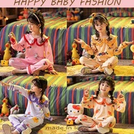 ART O76H Happy Baby311 Years S1 Pajamas Suit Sleepwear Girls Girls Character Long Sleeve Trousers