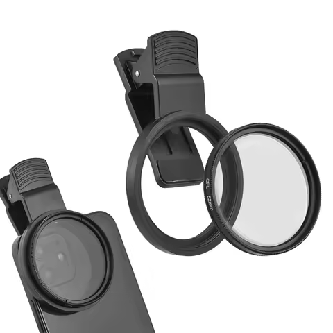 52mm CPL Filter Phone Camera Lens Clip-on Polarizer Filter Lens Clip for iPhone 15/14/13/12/11 Smart
