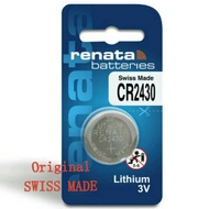 ORIGINAL 3V LITHIUM RENATA CR2430 BATTERY ( SWISS MADE )