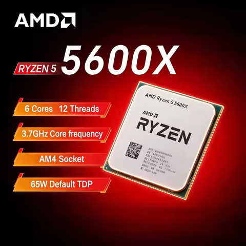 Bulk OEM Version AMD Ryzen 5 5600X R5 5600X 6 Core 12 Thread 4.6GHz Unlocked AM4 Socket Desktop Gami