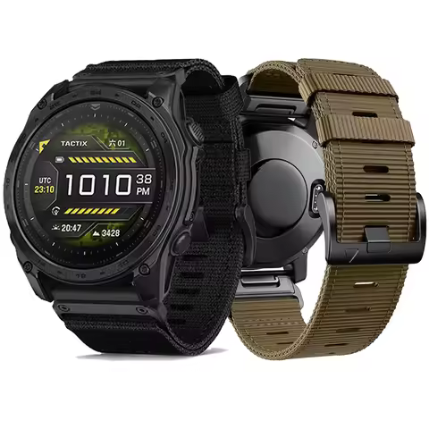 22mm 26mm Nylon Bracelet Belt for Garmin Tactix 8 AMOLED 7 Pro Delta Bravo Strap for Quatix 7 7X 6 5
