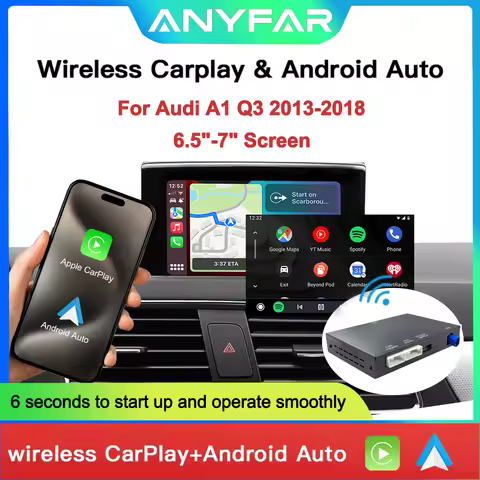 OEM Screen Upgrade Decoder Box for Audi A1 Q3 2012-2018, 6.5"/7" Screen, MMI 3G with CarPlay & Andro