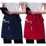 NARCISSUS13A0E Coffee House Working Aprons, with 2 Pockets Half Body Chef Apron, Household Abrasion 