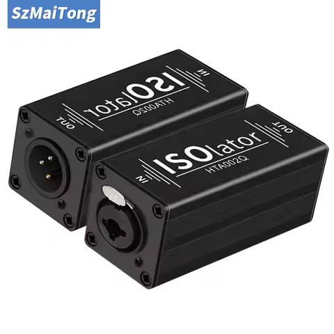 Microphone Mixer Live Studio XLR Ground Loop Isolator 6.35 Passive Audio Noise Eliminator Male to Fe
