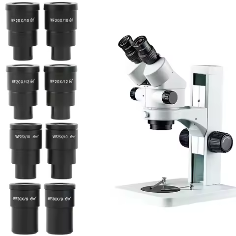WF20X WF25X WF30X A Pair 2/pcs 30mm Eyepiece Lens 20X 25X 30X Microscopy Eye Lens Ocular Lens For St