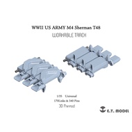 P35-083 World War II US Army M4 Sherman T48 Type Duckbill (Style 2) 3D Printing Movable Track