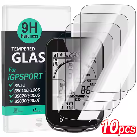 10-1pcs Tempered Glass Screen Protectors for IGPSPORT BiNavi/BSC100/100S/ BSC200/200S /BSC300/300T C