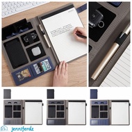 JENNIFERDZ Business Clipboard, Memo Clipboard Contract File Folder A4 Conference Folder, 3 Color Lea
