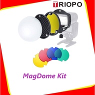 Triopo MagDome Color Filter Reflector Honeycomb Diffuser Ball Photo Accessories Kits For GODOX YONGN