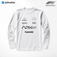 Tshirt APXGP F1 The Movie Long Sleeve White Cotton Combed