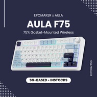 🇸🇬 AULA F75 75% Wireless Prebuilt Custom Mechanical Keyboard with Leobog Reaper Linear Switch