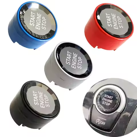 Car Styling ENGINE START STOP Switch Button Cover For BMW 1 2 3 4 5 6 7 X1 X5 X6 F22 F30 F10 F32 F01