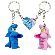 【Buy 1 Take 1】Matching Keychain Couple Matching Keychain For 2 Murah 2 Bestie Cartoon Shark Keychain
