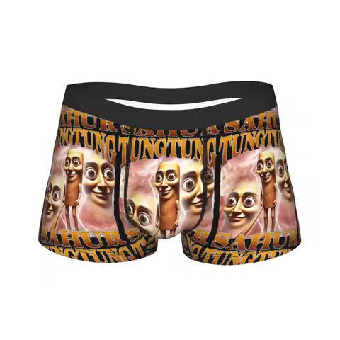 Tung Tung Sahur Brainrot Italian Trunk Pouch Underwear High Quality Printing Boxer Brief Classic Mal