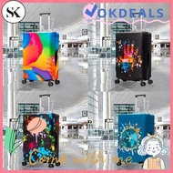 SK Elastic Baggage Cover, 20-29 Inch Travel Accessories Colorful Graffiti Luggage Cover, Polyester T
