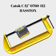 HASSTON 0760-120 12 Inch C Clamp - 12" C Clamp for Wood and Iron