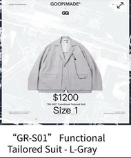 GOOPiMADE x GQ GR-S01 Functional Tailored Suit - L-Gray