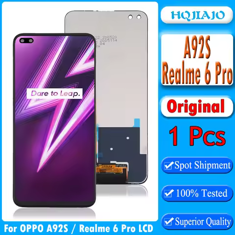 6.6'' Original LCD Display For OPPO Realme 6 Pro LCD Display Touch Screen Digitizer Assembly Parts F