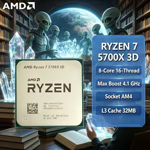 Cache-boosted 2026 Fresh Stock AMD R7 5700X3D CPU 8C16T 3.0GHz(4.1GHz) Zen3 7NM 96MB 3D V-Cache AM4 