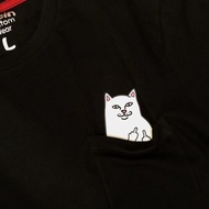 READY Kaos Pocket Kucing Fck Ripndip Baju Tshirt Katun Kantong Saku Custom Satuan Murah Polos Viral 