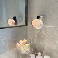 ins Transparent Beauty Egg Storage Rack Bathroom Wall Soap Box Puff Perforation-Free Drying HW8A