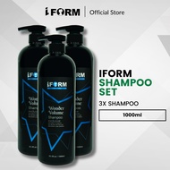IFORM Hair Shampoo (Bundle of 3) (1000ml) Wonder Volume / Moisture Cure