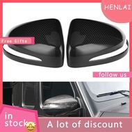 henlai Dry Carbon Fiber Rearview Mirror Cover Cap Car Refitting Fit for MERCEDES Benz GClass G500 20