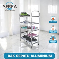 5-Tier Aluminum Shoe Rack 5-Tier Knockdown Aluminum Shoe Rack Minimalist 5-Tier Aluminum Shoe Rack/