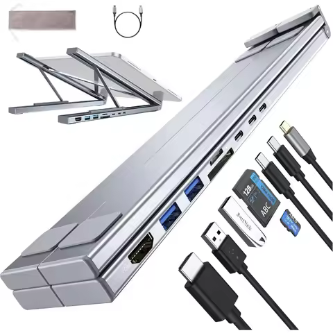 Universal Laptops Stand USB C HUB Laptop Docking Station Support for MacBook Pro/Air/Dell/HP/Surface