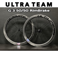 (โค๊ดส่วนลด) ล้อเสือหมอบคาร์บอน ULTRATEAM G3 50/50 ริมเบรค ขี้นลวดแบบ G3 เพิ่มประสิทธิภาพ พร้อมประกั