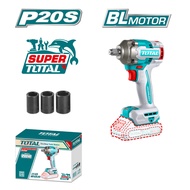 [ TOTAL ]20V Li-Ion Impact Wrench(TIWLI20401)(Bare Unit)Brushless Motor | 400Nm Torque | 3-Speed | C