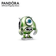Pandora Disney Pixar Monsters Inc Mike sterling silver charm with icy green crystal and green enamel
