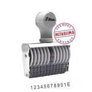 Shiny 12 digit classic stamp with the last digit of letters