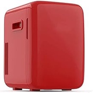 Mini Refrigerator/Portable Cosmetic Refrigerator,Small Fridge with Storage Basket,Used for Makeup And Skin Care, Can Also Be Used in Bedroom Car Bar, 10 Liters (Red)