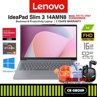 Lenovo IdeaPad Slim 3 14AMN8 - AMD Ryzen 5 7520U - AMD Radeon 610M - 16GB RAM - 512GB (3Yrs Lenovo W