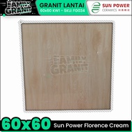 Granit Motif Kayu 60x60 Sun Power Florence Cream Lantai Glossy KW1