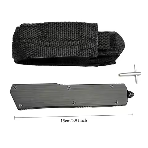 CNC aviation aluminum survival tool camping outdoor hunting tactical tool knife EDC pocket knife OTF