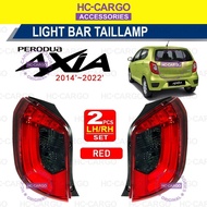 Axia 2014 - 2022 Tail Lamp Light Bar Clear Red Smoke 1Set Left & Right