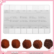 YOIOI Grind Reference Card Coffee Grind Size Ruler Metal Grind Size Reference Card